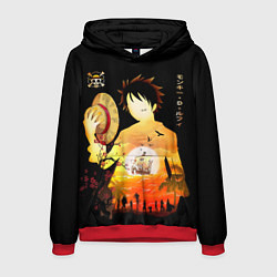 Мужская толстовка Силуэт Луффи One piece