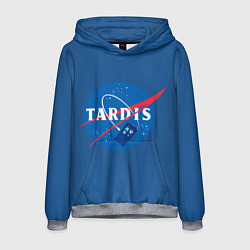 Толстовка-худи мужская Тардис в космосе, цвет: 3D-меланж