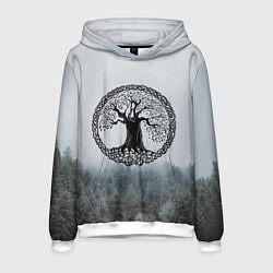 Толстовка-худи мужская Иггдрасиль Yggdrasil Z, цвет: 3D-белый