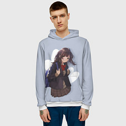 Толстовка-худи мужская Sayu, цвет: 3D-белый — фото 2