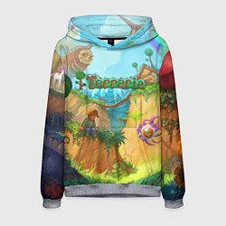 Толстовка-худи мужская Terraria Террария Z, цвет: 3D-меланж