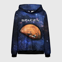Толстовка-худи мужская Space X, цвет: 3D-черный