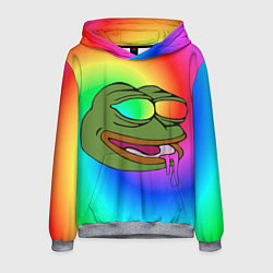 Толстовка-худи мужская Pepe rainbow, цвет: 3D-меланж