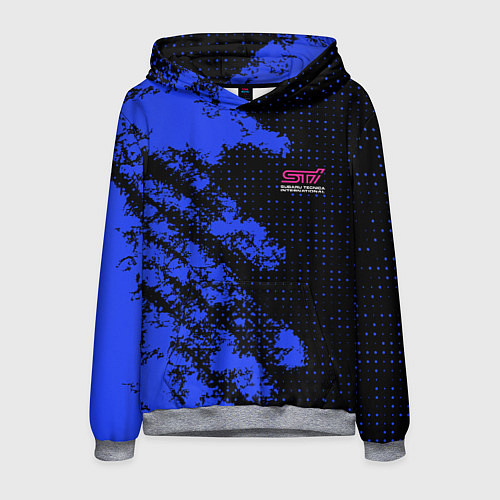 Мужская толстовка SUBARU STI СУБАРИСТ / 3D-Меланж – фото 1