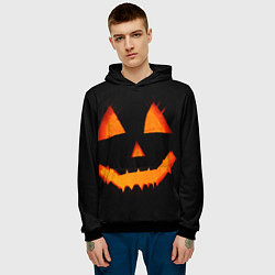 Толстовка-худи мужская Helloween pumpkin jack, цвет: 3D-черный — фото 2