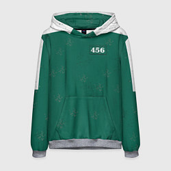 Толстовка-худи мужская Игра в кальмара: Униформа 456, цвет: 3D-меланж