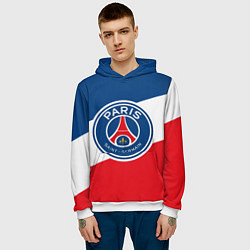 Толстовка-худи мужская Paris Saint-Germain FC, цвет: 3D-белый — фото 2