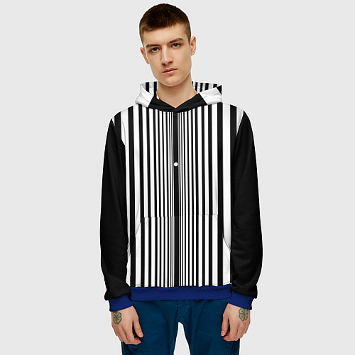 Мужская толстовка Эффект Доплера / 3D-Синий – фото 3