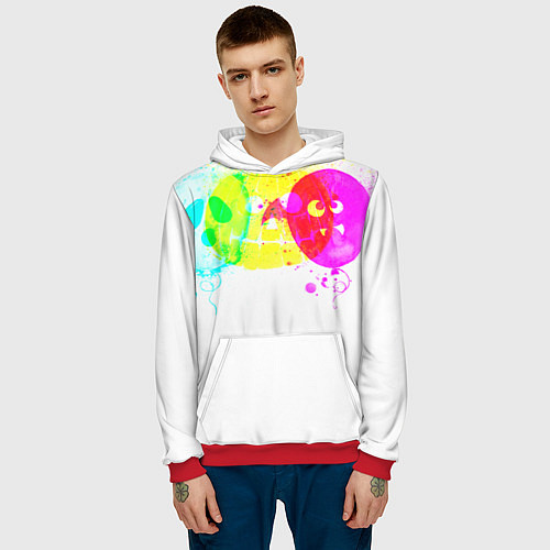 Мужская толстовка Призраки Хэллоуина полиэстер / 3D-Красный – фото 3