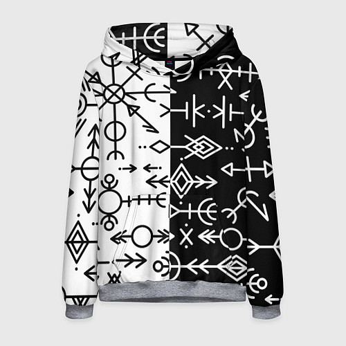 Мужская толстовка ДРЕВНИЕ СЛАВЯНСКИЕ РУНЫ / 3D-Меланж – фото 1