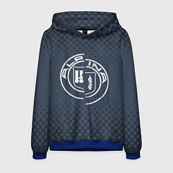 Толстовка-худи мужская Печать Alpina, цвет: 3D-синий