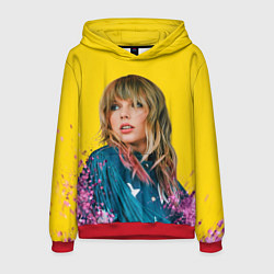 Толстовка-худи мужская Красотка Тейлор, цвет: 3D-красный