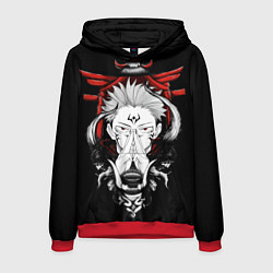 Толстовка-худи мужская ЗАКЛИНАНИЕ ИТАДОРИ СУКУНА, цвет: 3D-красный