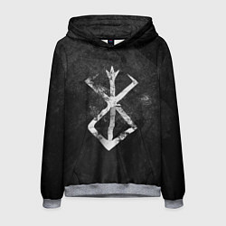 Толстовка-худи мужская BERSERK LOGO GRUNGE, цвет: 3D-меланж