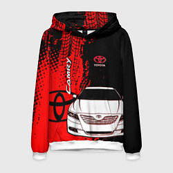 Толстовка-худи мужская Camry Toyota glitch, цвет: 3D-белый