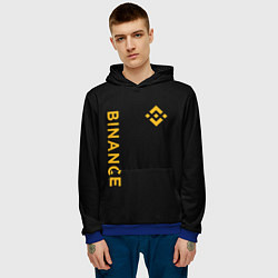 Толстовка-худи мужская БИНАНС ЛОГО КАРБОН BINANCE LOGO, цвет: 3D-синий — фото 2