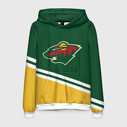 Толстовка-худи мужская Minnesota Wild NHL, цвет: 3D-белый