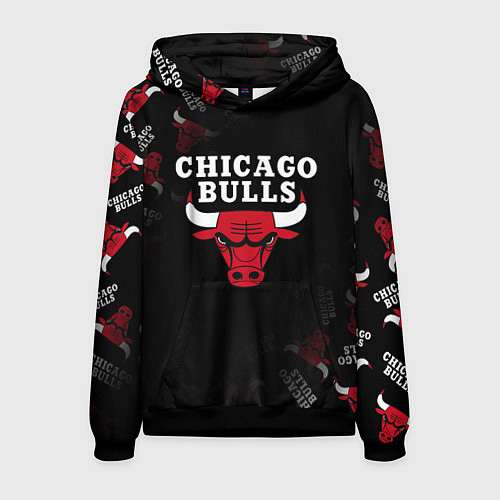 Мужская толстовка ЧИКАГО БУЛЛС БЫКИ CHICAGO BULLS / 3D-Черный – фото 1