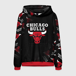 Толстовка-худи мужская ЧИКАГО БУЛЛС БЫКИ CHICAGO BULLS, цвет: 3D-красный
