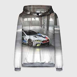 Толстовка-худи мужская BMW Motorsport Mission 8, цвет: 3D-меланж