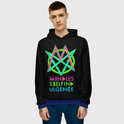 Толстовка-худи мужская Mindless Self Indulgence MSI, цвет: 3D-синий — фото 2