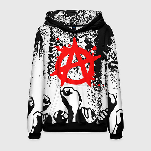 Мужская толстовка АНАРХИЯ РЕВОЛЮЦИЯ, / 3D-Черный – фото 1