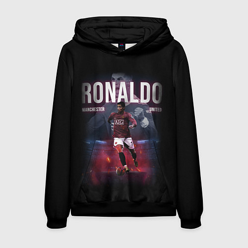 Мужская толстовка РОНАЛДУ ГЕРОЙ МАНЧЕСТЕРА / 3D-Черный – фото 1