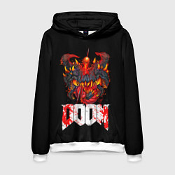 Толстовка-худи мужская Какодемон Cacodemon Doom, цвет: 3D-белый