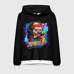 Толстовка-худи мужская Predator in the jungle, цвет: 3D-белый