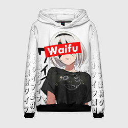 Толстовка-худи мужская Waifu - 2B Nier, цвет: 3D-черный
