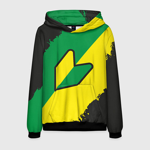 Мужская толстовка JDM GREEN YELLOW LOGO / 3D-Черный – фото 1