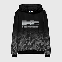 Толстовка-худи мужская H2 HUMMER LOGO, цвет: 3D-черный