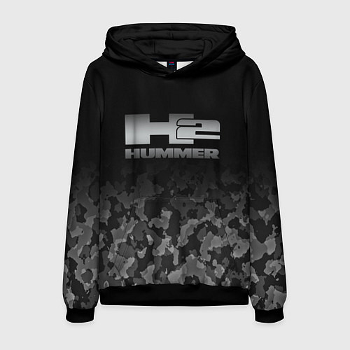 Мужская толстовка H2 HUMMER LOGO / 3D-Черный – фото 1
