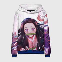 Толстовка-худи мужская Незуко Камадо Nezuko, цвет: 3D-синий