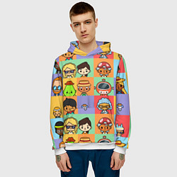 Толстовка-худи мужская TOCA BOCA WORLD HERO, цвет: 3D-белый — фото 2