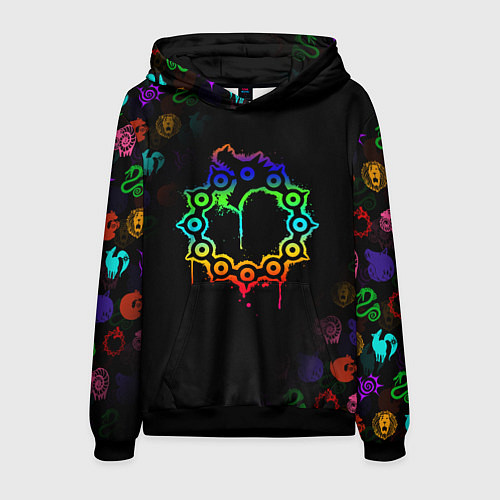 Мужская толстовка МЕЛИОДАС 7 СМЕРТНЫХ ГРЕХОВ ЦВЕТНОЙ / 3D-Черный – фото 1