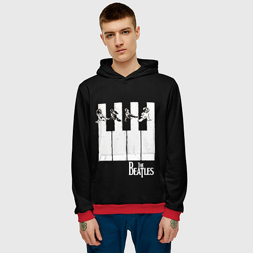 Мужская толстовка THE BEATLES ЗНАМЕНИТАЯ КАРТИНКА / 3D-Красный – фото 3