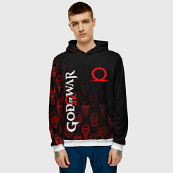 Толстовка-худи мужская GOD OF WAR HEROES ГЕРОИ, цвет: 3D-белый — фото 2