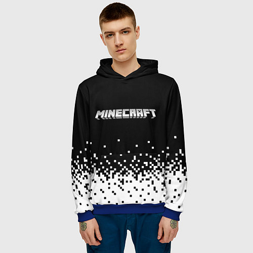 Мужская толстовка Minecraft Майнкрафт логотип / 3D-Синий – фото 3