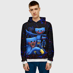 Толстовка-худи мужская Huggy Wuggy: Players, цвет: 3D-белый — фото 2