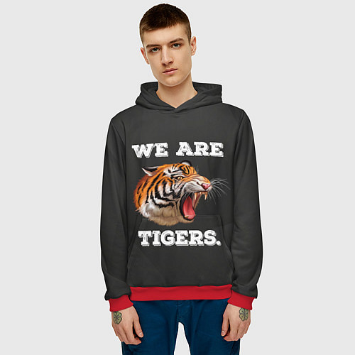 Мужская толстовка Тигр We are tigers / 3D-Красный – фото 3