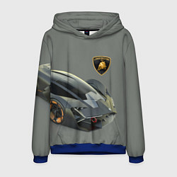 Толстовка-худи мужская Lamborghini concept 2020, цвет: 3D-синий
