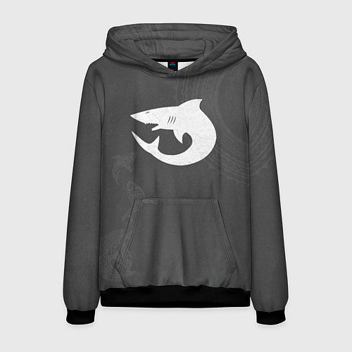 Мужская толстовка Кархародоны цвет ордена / 3D-Черный – фото 1