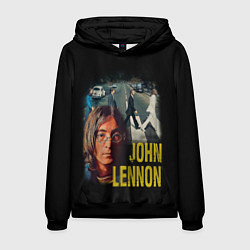 Толстовка-худи мужская The Beatles John Lennon, цвет: 3D-черный