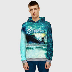 Толстовка-худи мужская World War Live: Battle of the Baltic Sea - Sabaton, цвет: 3D-меланж — фото 2