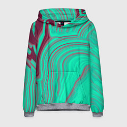 Толстовка-худи мужская Зеленый прилив, цвет: 3D-меланж