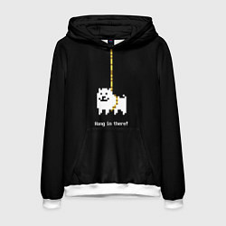 Толстовка-худи мужская UNDERTALE DOG НА КАНАТЕ, цвет: 3D-белый