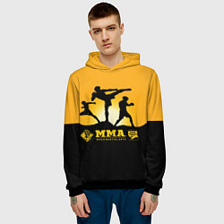 Толстовка-худи мужская ММА Mixed Martial Arts, цвет: 3D-черный — фото 2