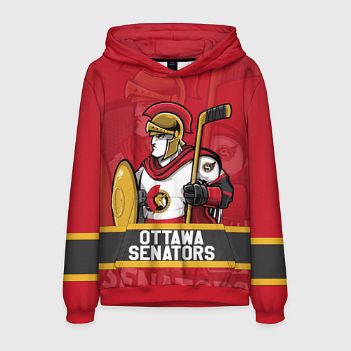 Мужская толстовка Оттава Сенаторз, Ottawa Senators / 3D-Красный – фото 1