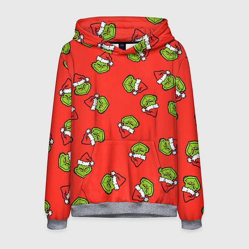 Мужская толстовка Гринч Похититель Рождества / 3D-Меланж – фото 1